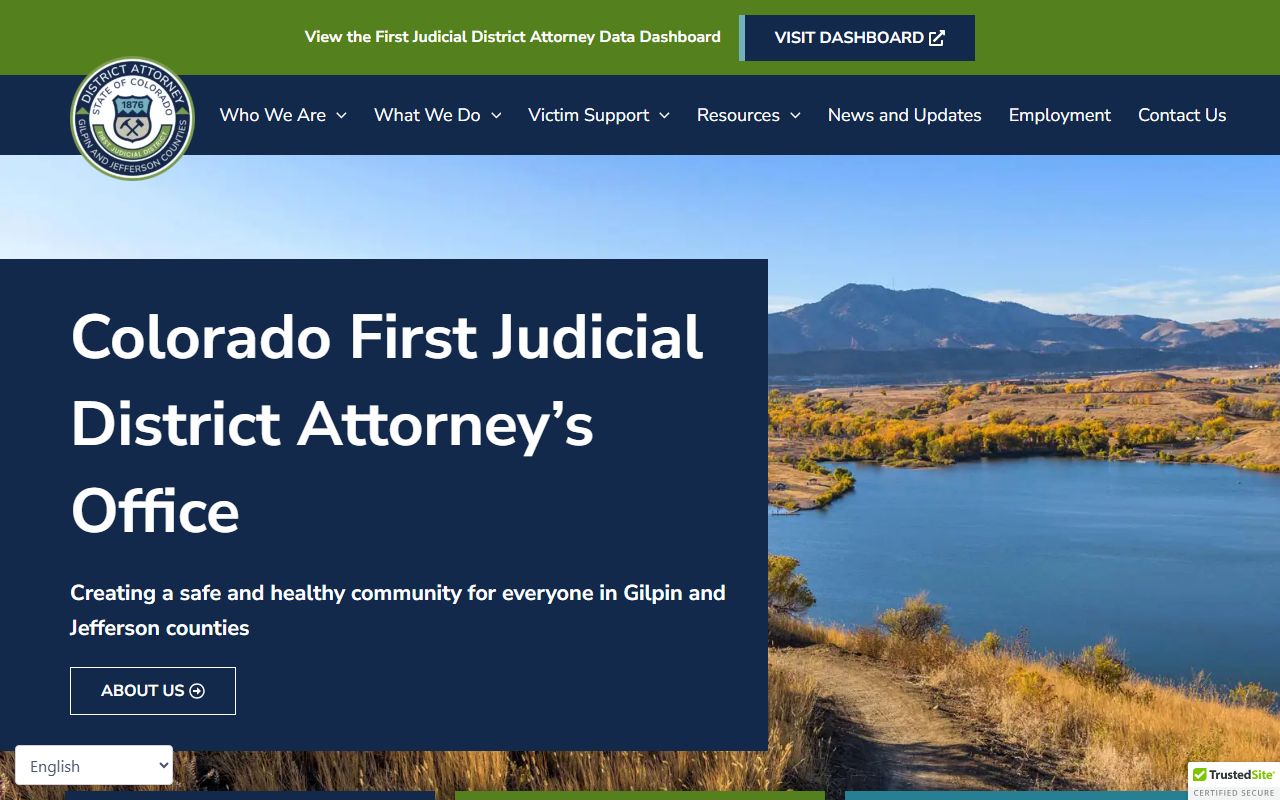 First Judicial District Attorney homepage for Jefferson County criminal records access