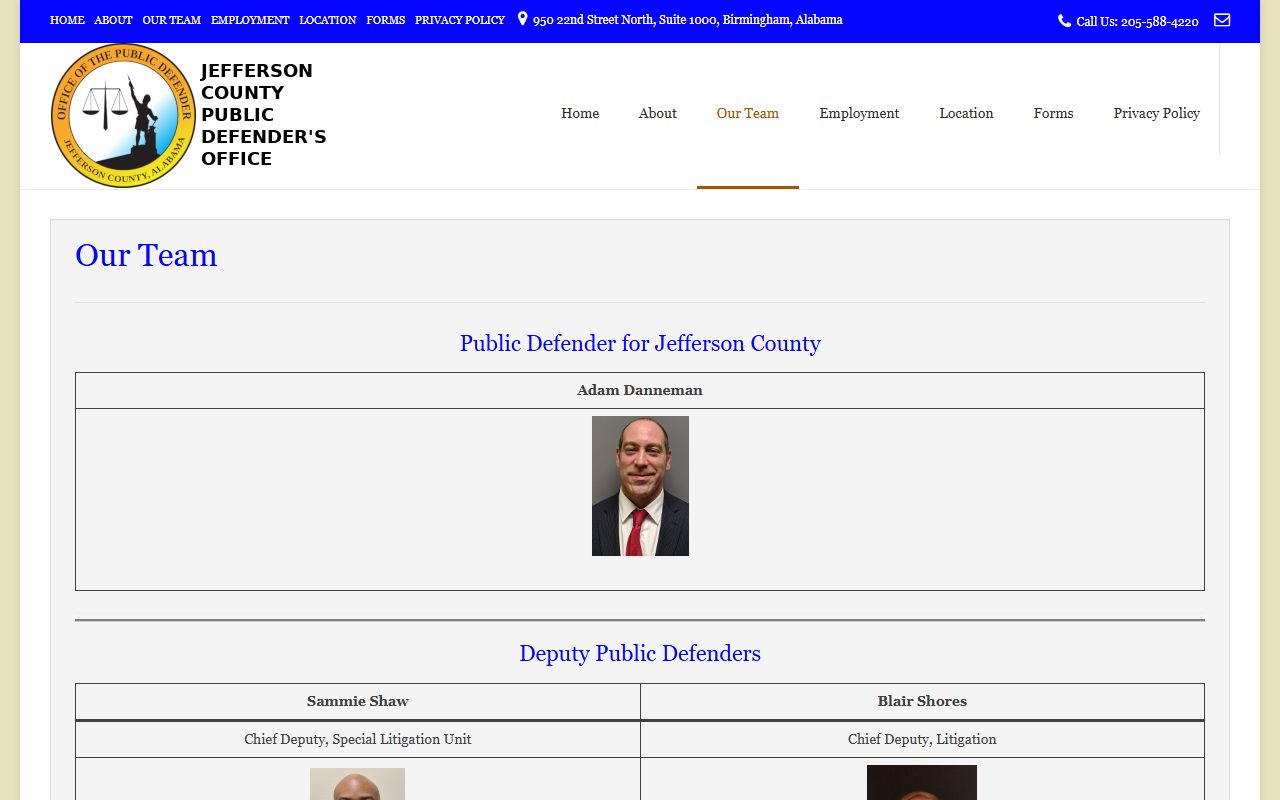 Jefferson County Public Defender team page