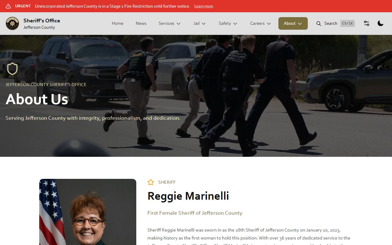 Jefferson County Sheriff's Office leadership and agency overview