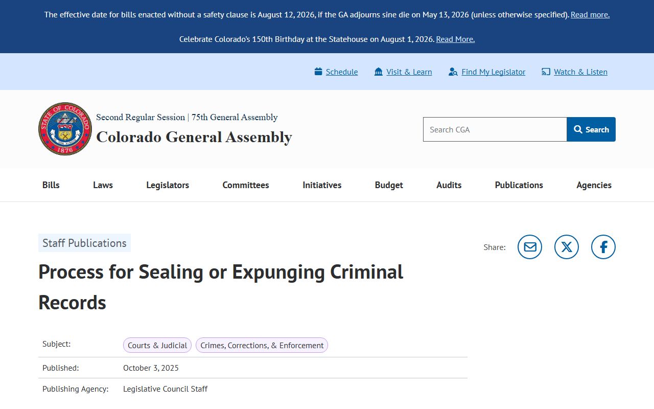 Colorado sealing or expunging criminal records process for Jefferson County